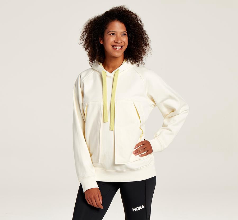 Sweat À Capuche Hoka One One Bondi Femme - Blanche - CYV-659428